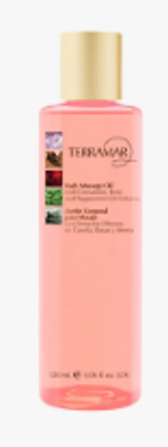Aceite Corporal para Masaje con Extractos Oleosos de Canela, Rosas y Menta